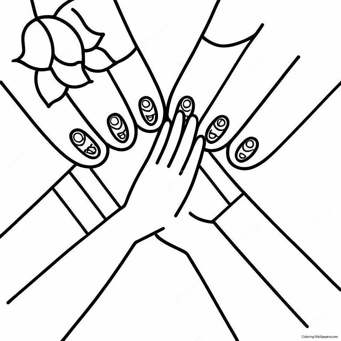 Helping Hands For Tzedakah Coloring Page 49442