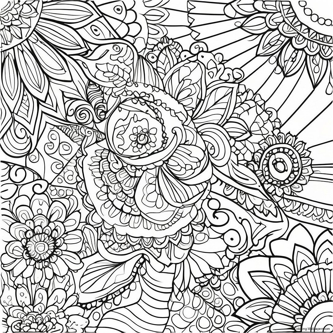 Henna Mandala Coloring Page 15788