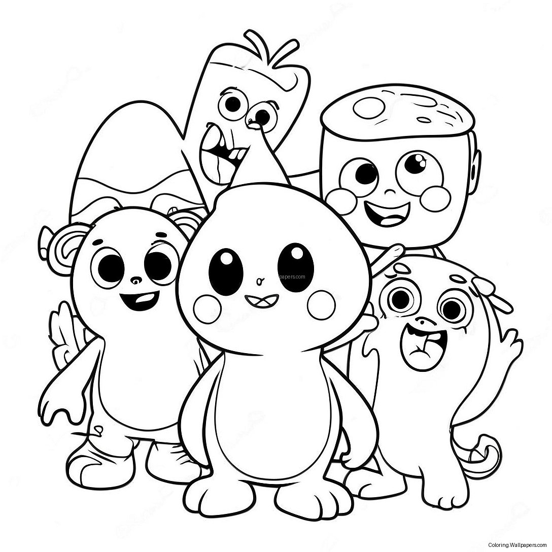 Henry Hugglemonster With Friends Coloring Page 27563