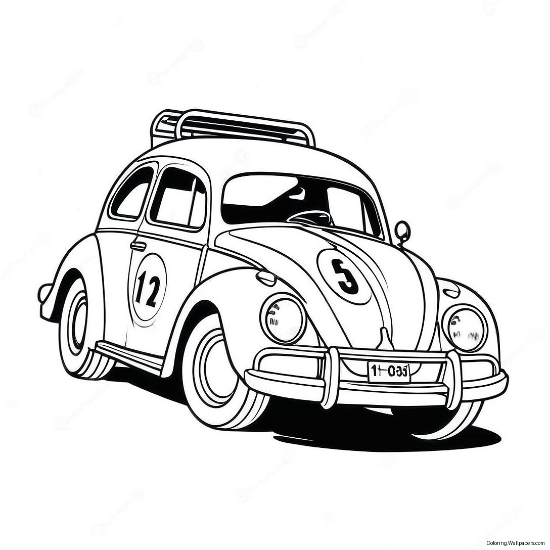 Página Para Colorir Do Herbie Acelerando 40556