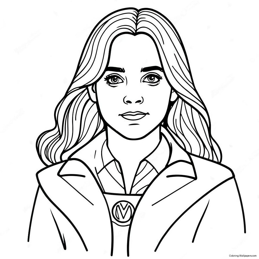 Hermione Granger Magical Adventure Coloring Page 43567