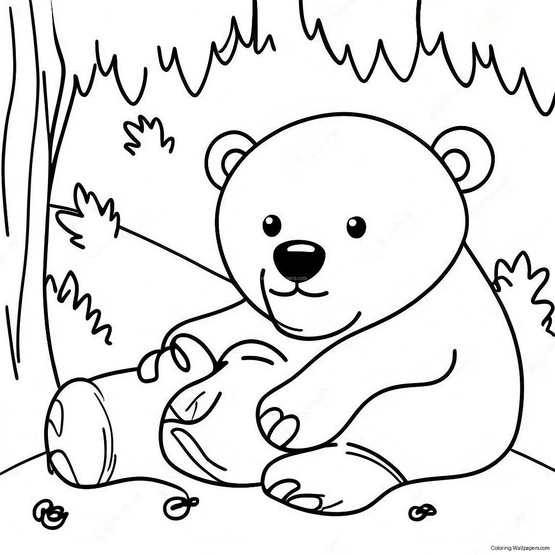 Hibernating Bears Coloring Page 37337