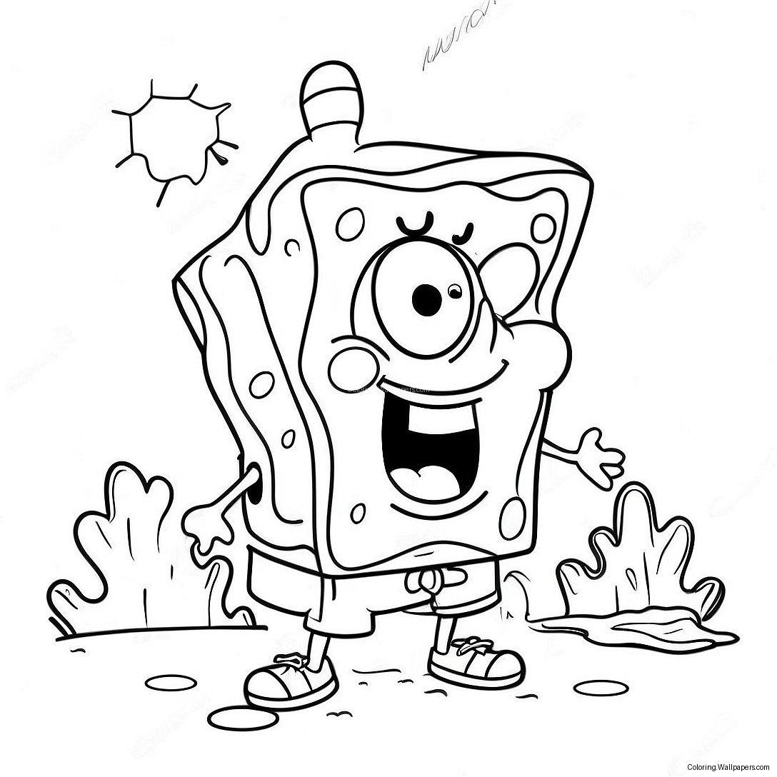 High Spongebob Coloring Page 31791