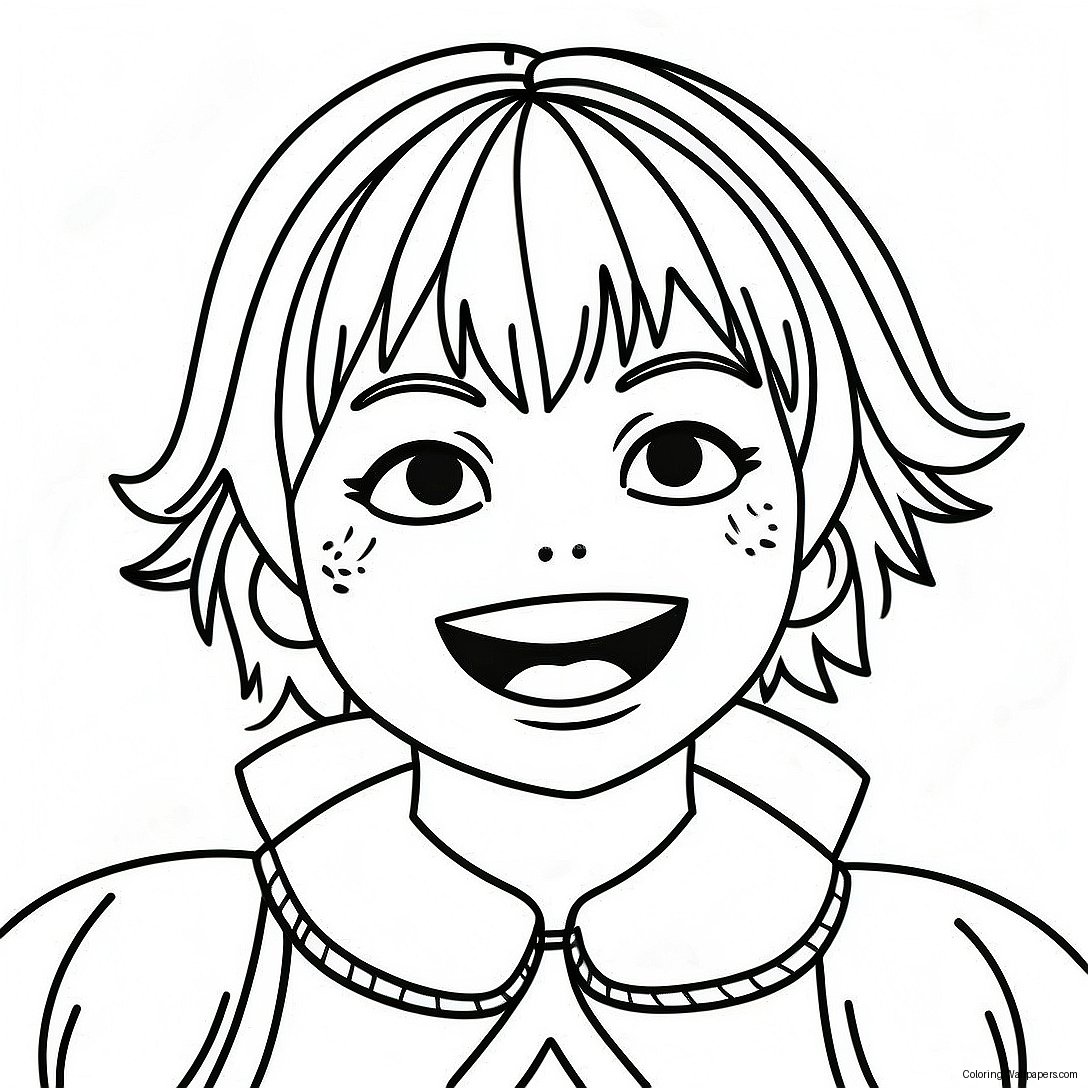 Himiko Toga With Crazy Smile Coloring Page 11304