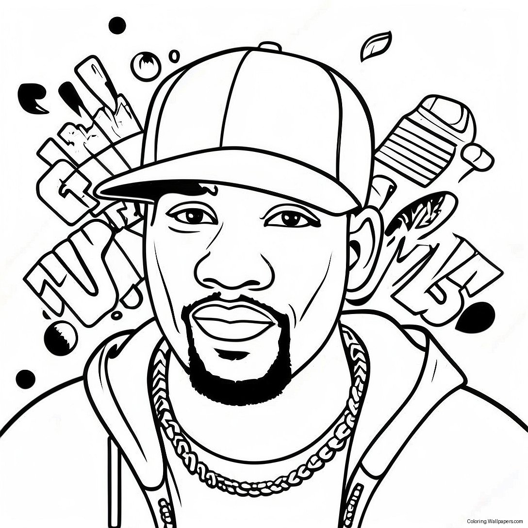 Hip Hop Coloring Page 2313