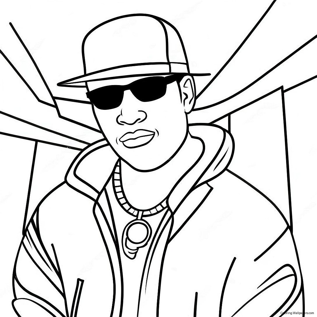 Hip Hop Gangster Coloring Page 9196