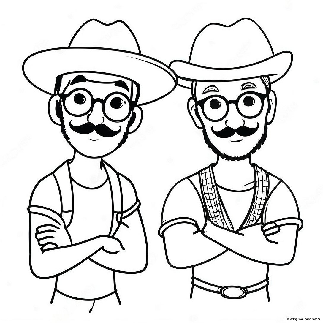 Hipster Disney Characters Coloring Page 21339