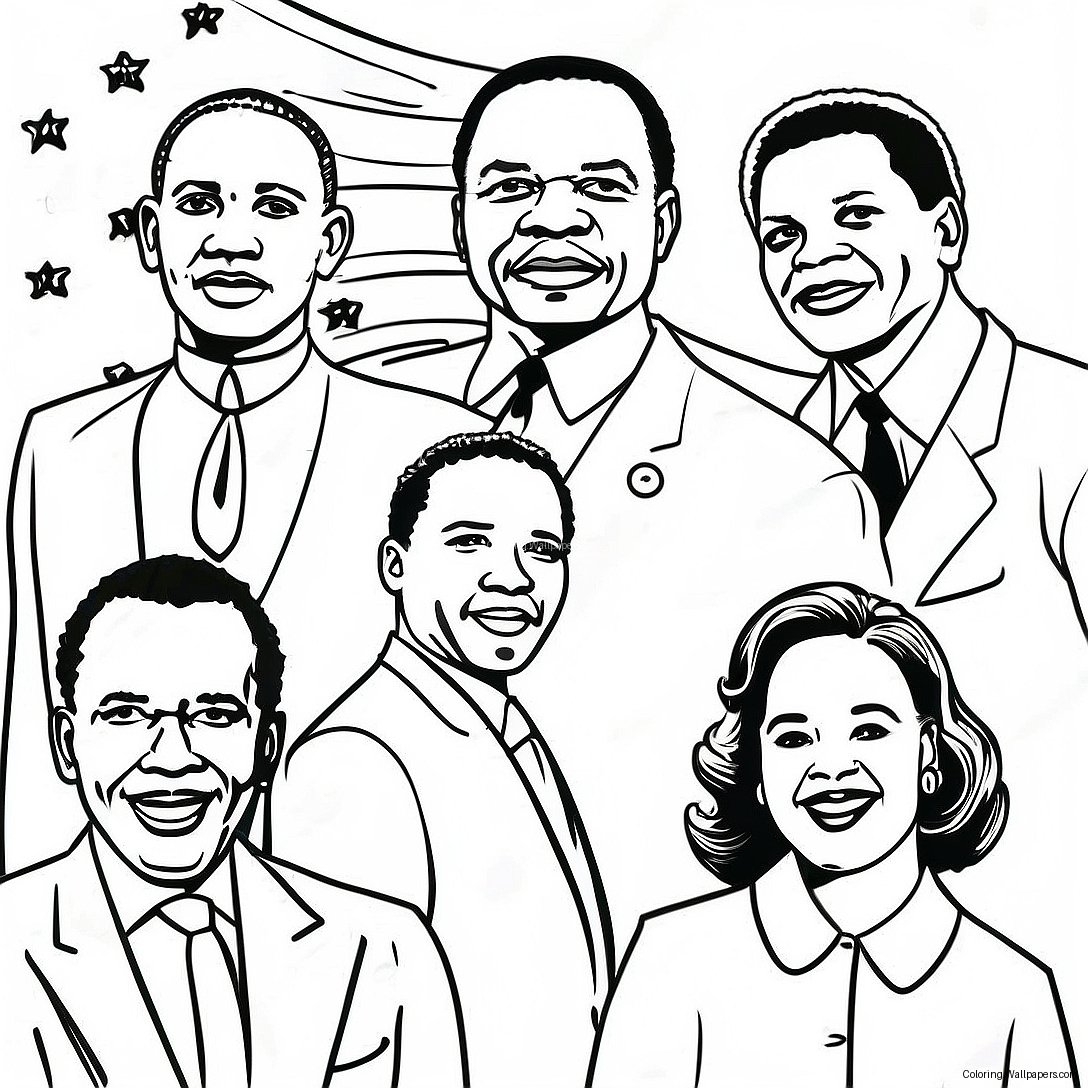 Historic Civil Rights Leaders Coloring Page 28396