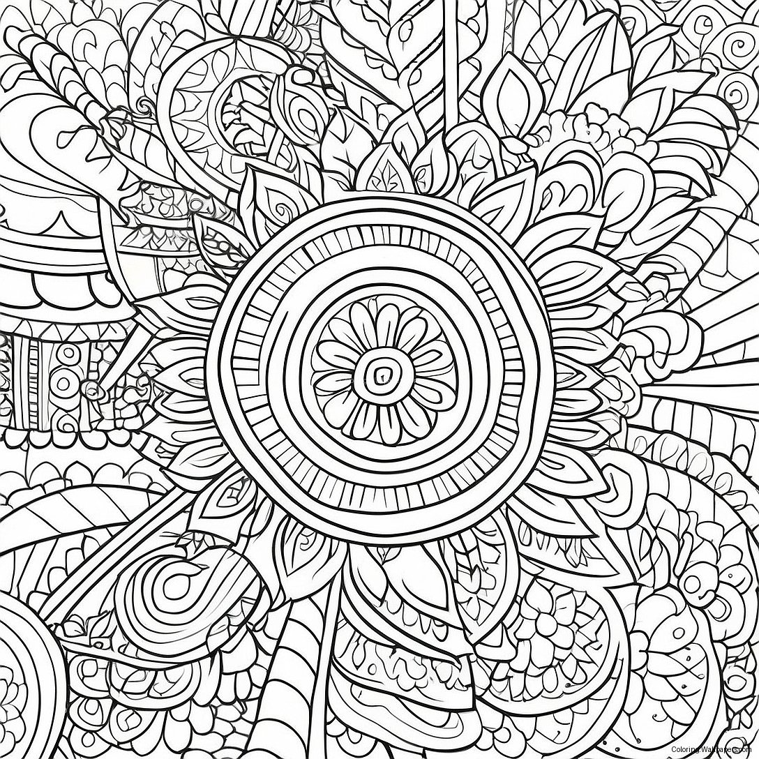 Hmong Traditional Patterns Coloring Page (43953-34742)