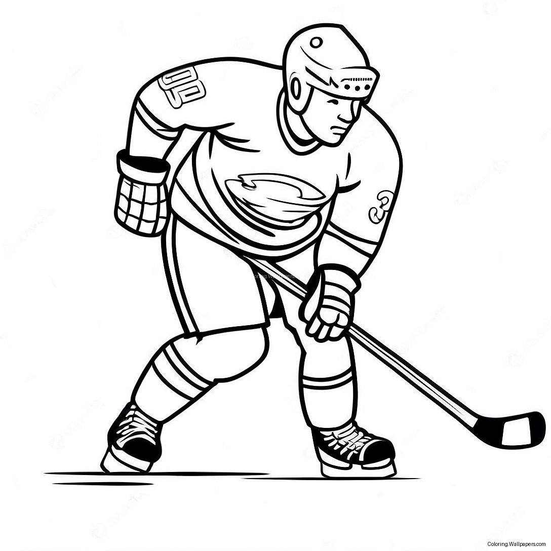 Page À Colorier De Joueur De Hockey Patinant Rapidement 258