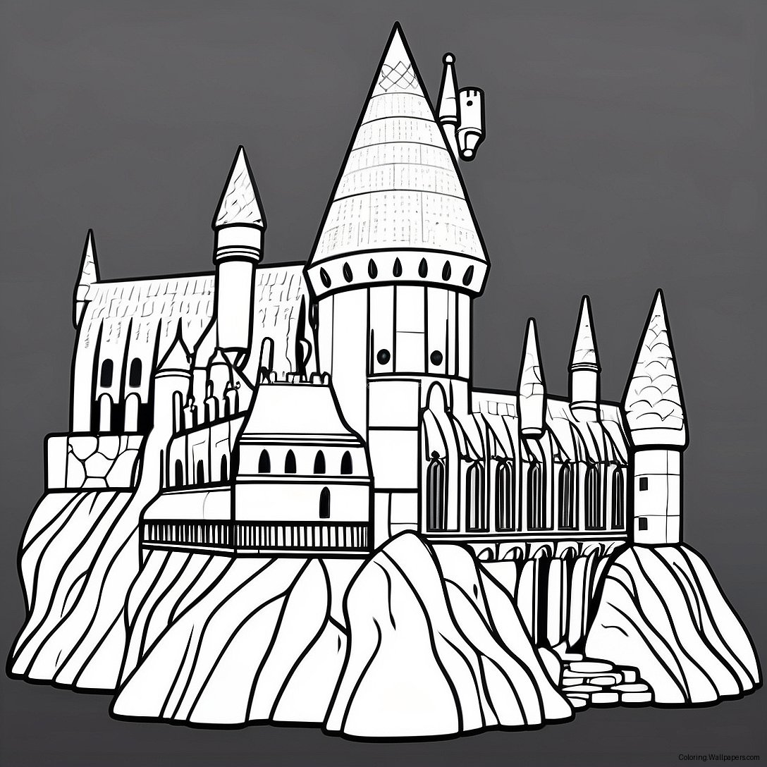 Página Para Colorear Del Castillo De Hogwarts En Lego 11609