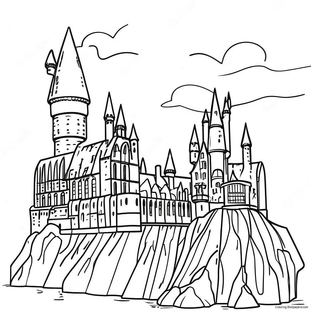 Página Para Colorear Del Castillo De Hogwarts En Lego 11611