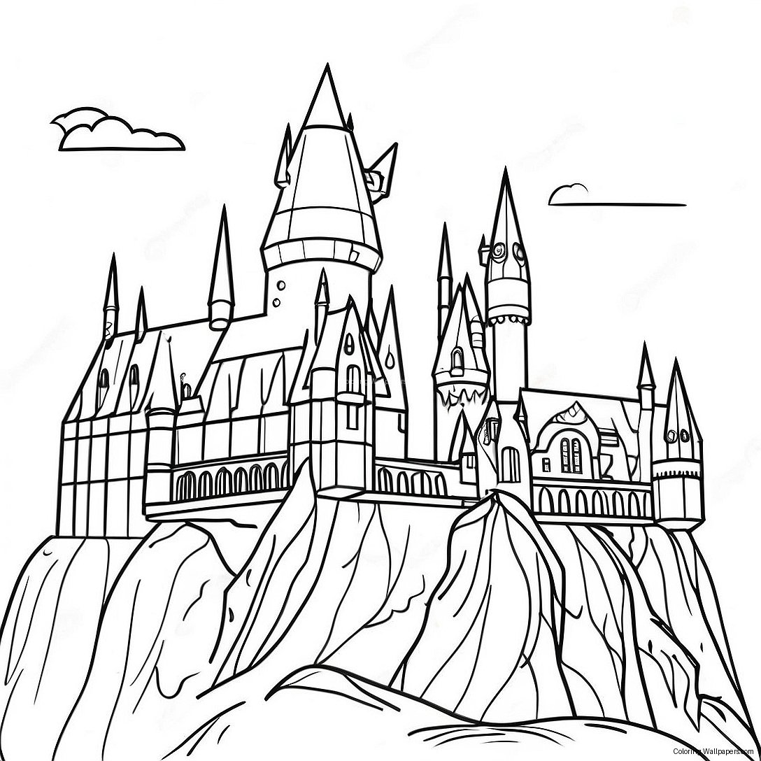 Hogwarts Castle Lego Coloring Page 11612