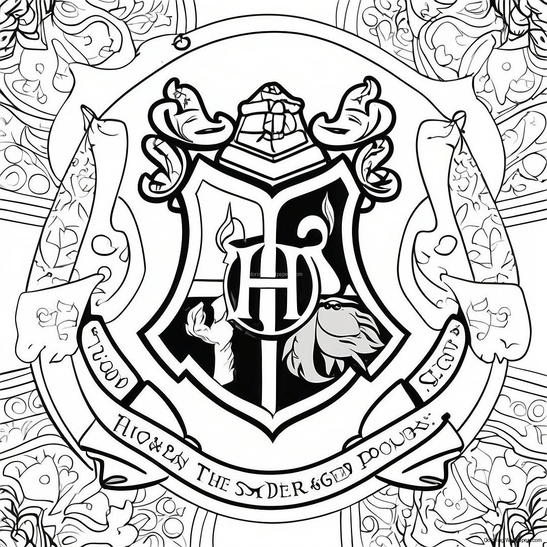 Pagina Da Colorare Con Logo Di Hogwarts Legacy 48717