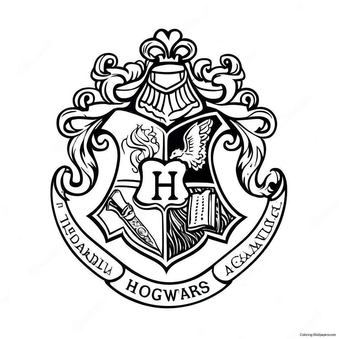 Hogwarts Legacy Logo Farvelægningsside 48719