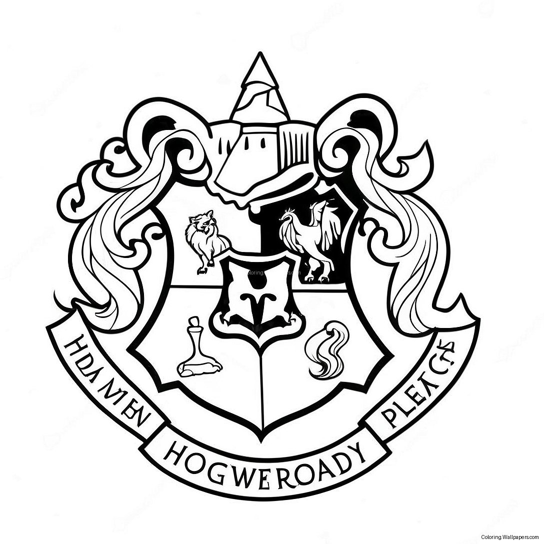 Hogwarts Legacy Logo Coloring Page 48720