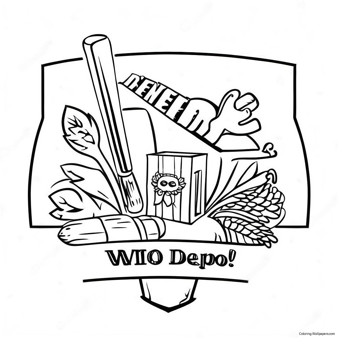 Home Depot Logo Coloring Page 32010