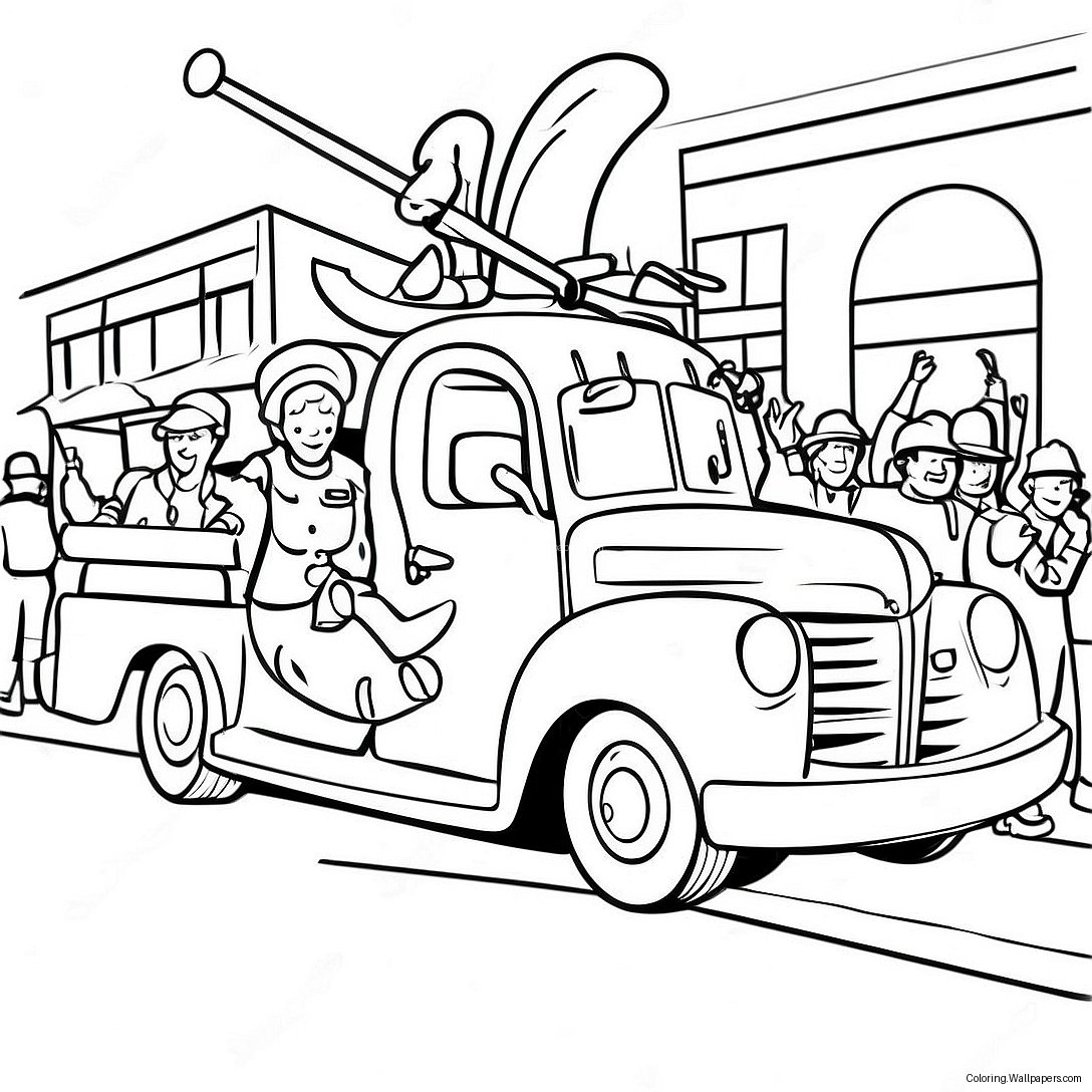 Homecoming Parade Coloring Page 16075