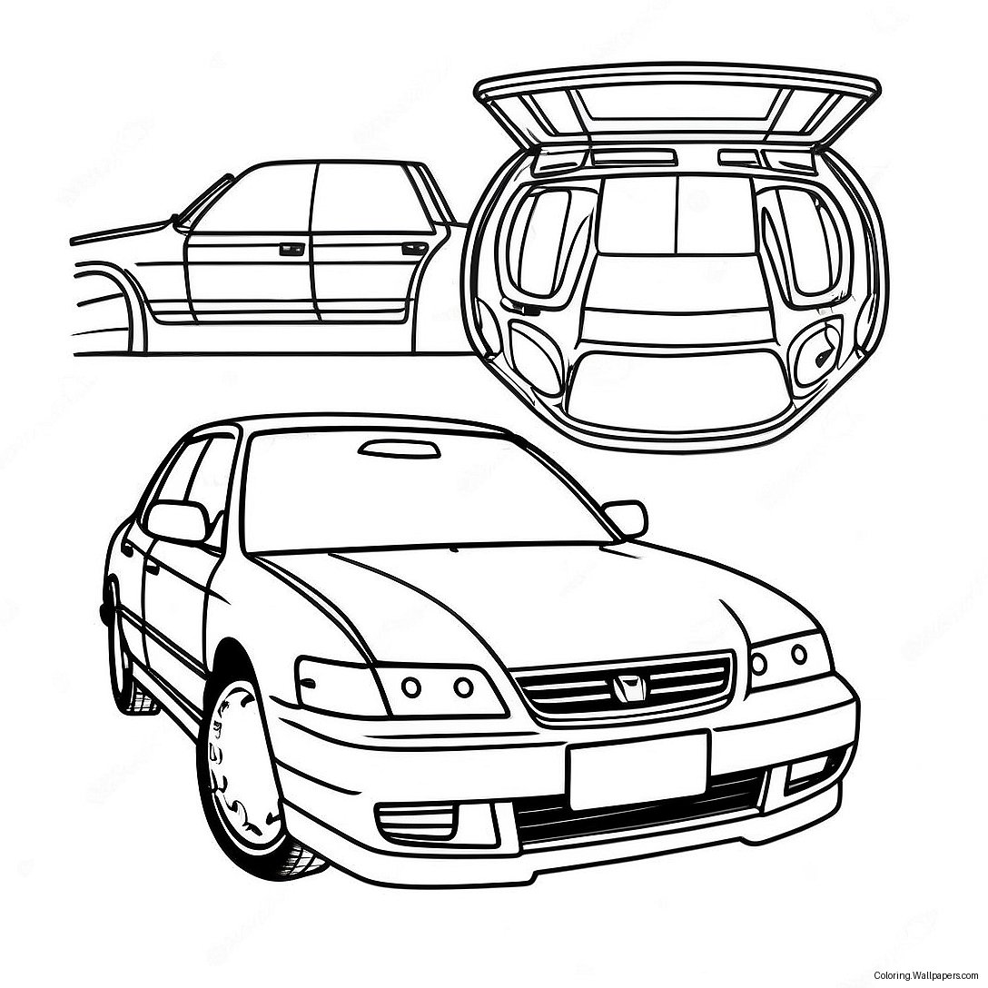 Honda Accord Classic Model Coloring Page 43997