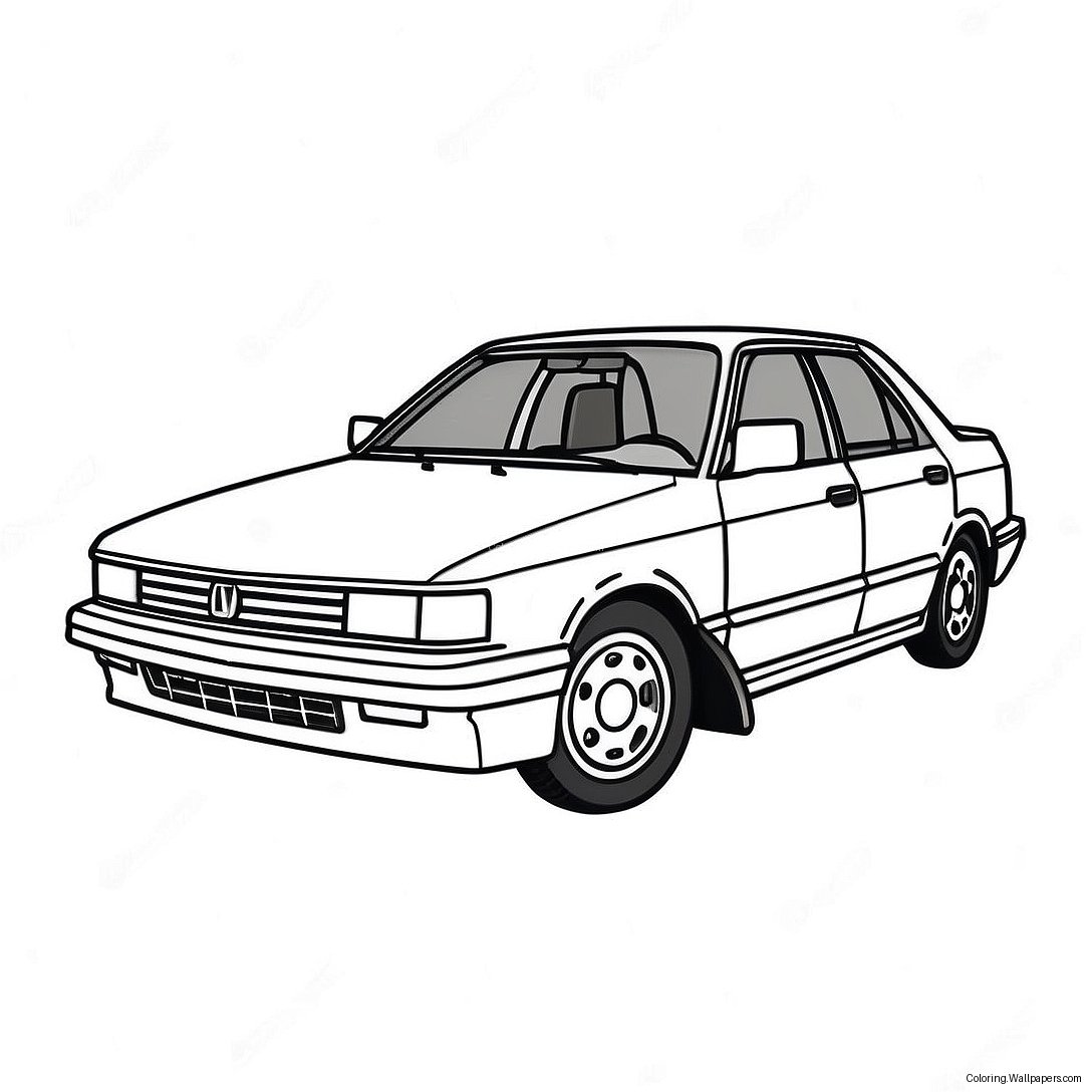 Honda Accord Classic Model Coloring Page 43998