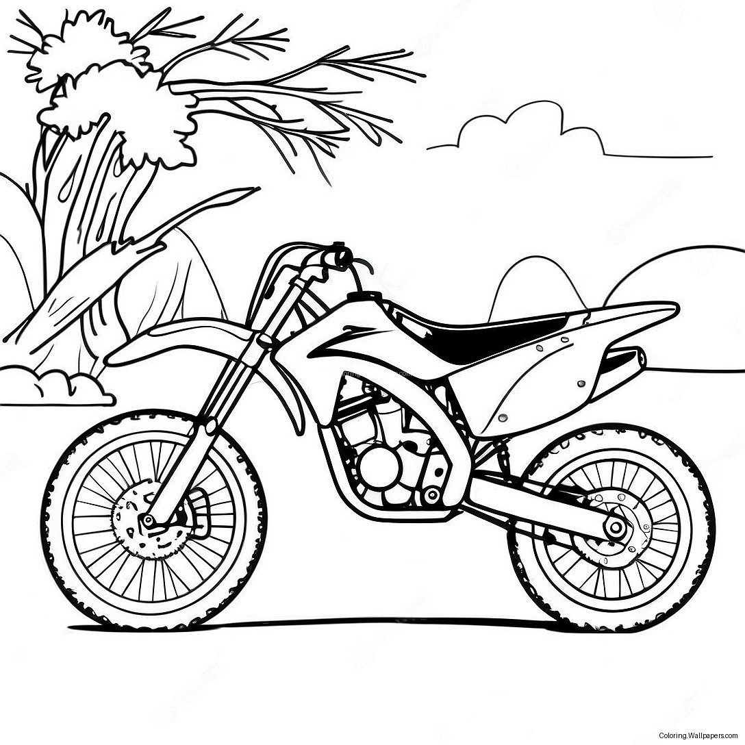 Honda Dirt Bike Coloring Page 42161