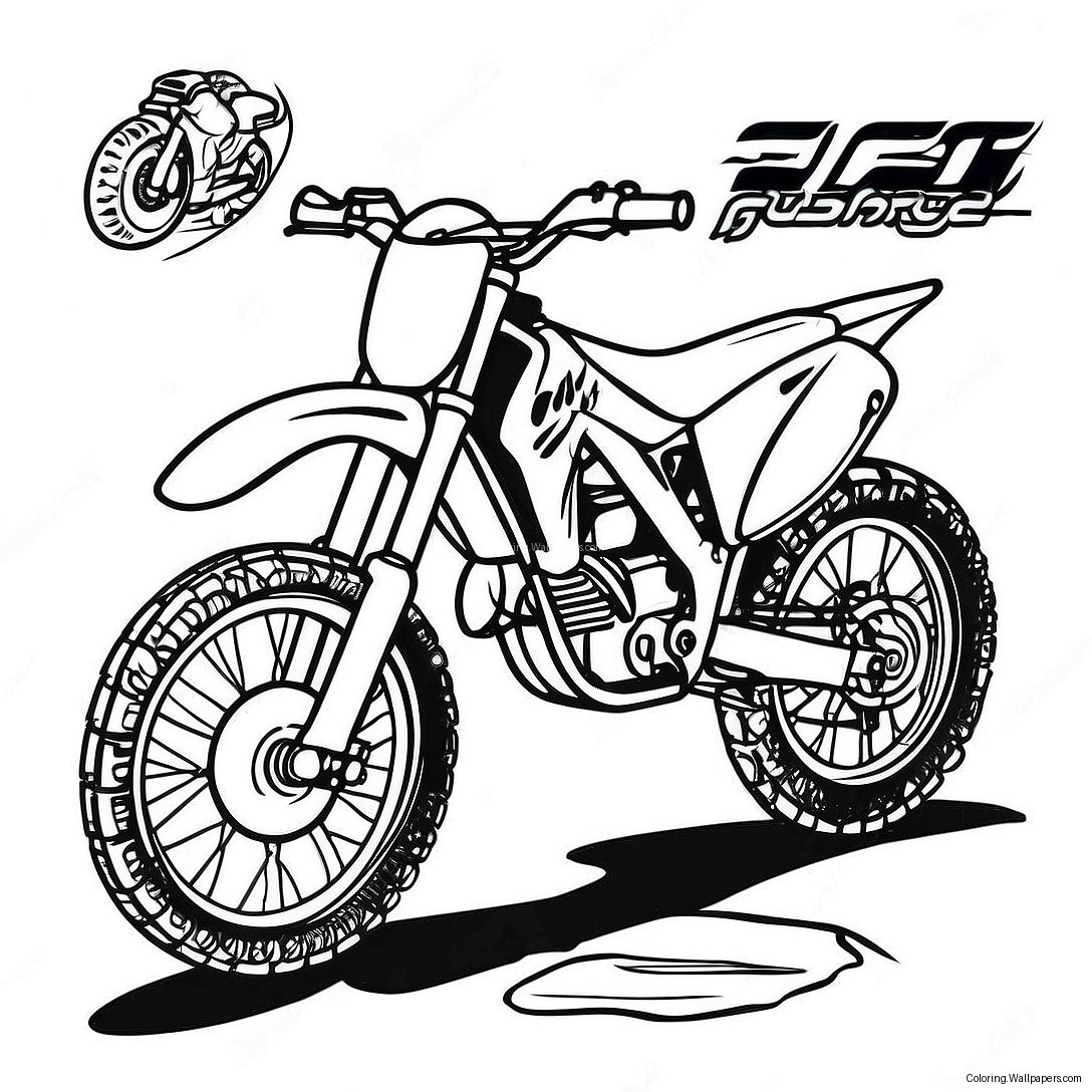 Ausmalbild Von Einem Honda Dirt Bike 42164