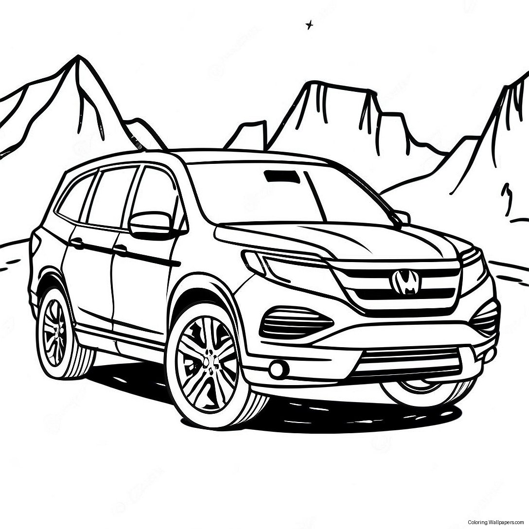 Pagina De Colorat Aventură Honda Pilot 47873