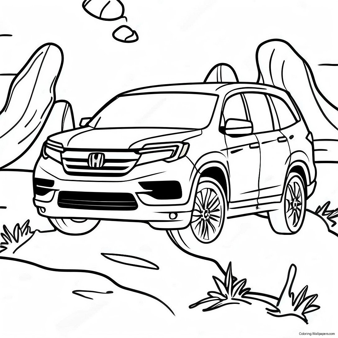 Honda Pilot Adventure Coloring Page 47875