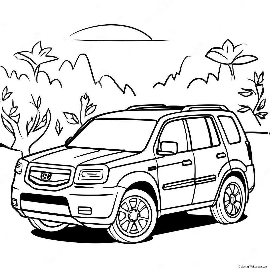 Honda Pilot Adventure Coloring Page 47876