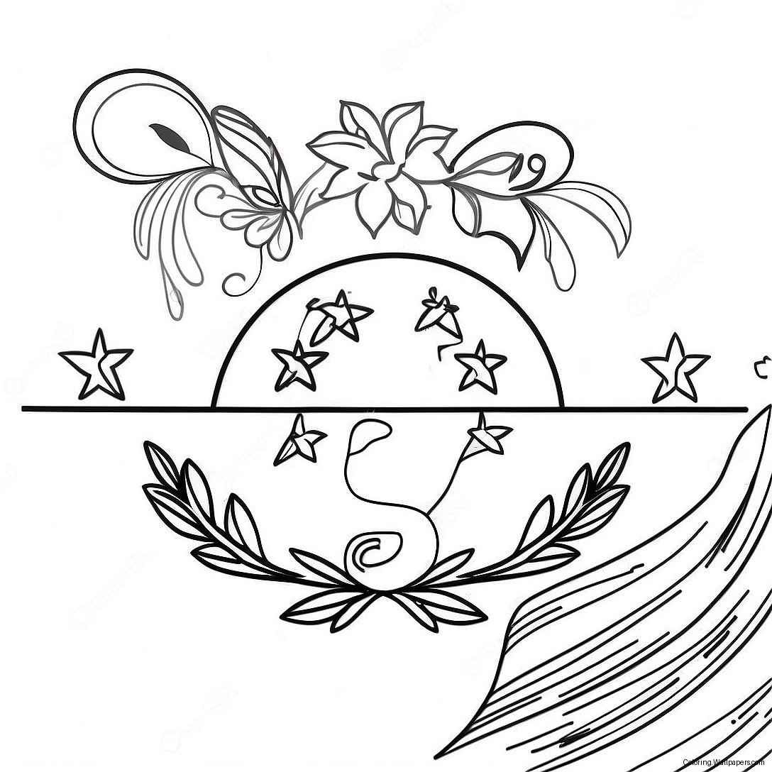 Honduras National Flag Coloring Page 35249