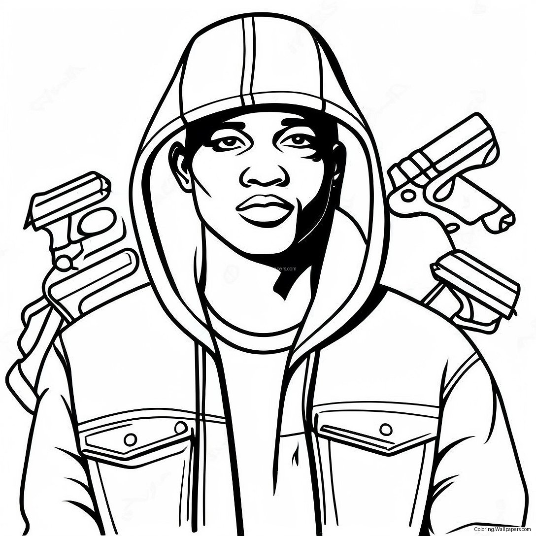 Hood Swag Gangsta Coloring Page (31413-24831)