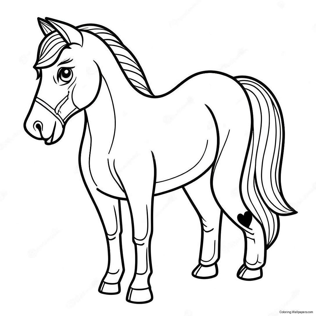 Horse And Dog Coloring Page 52609