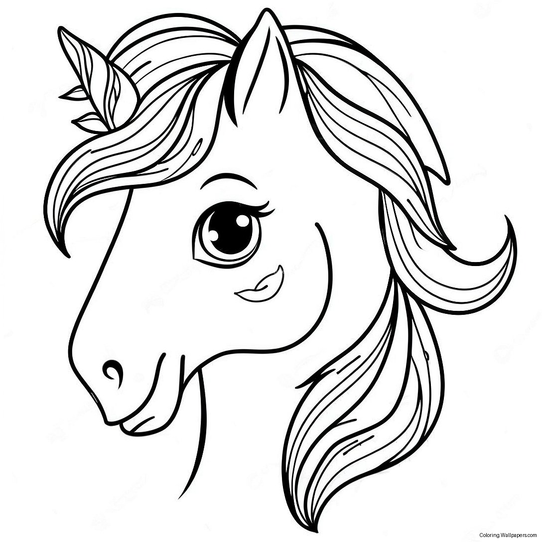 Horse Head Coloring Page 58741