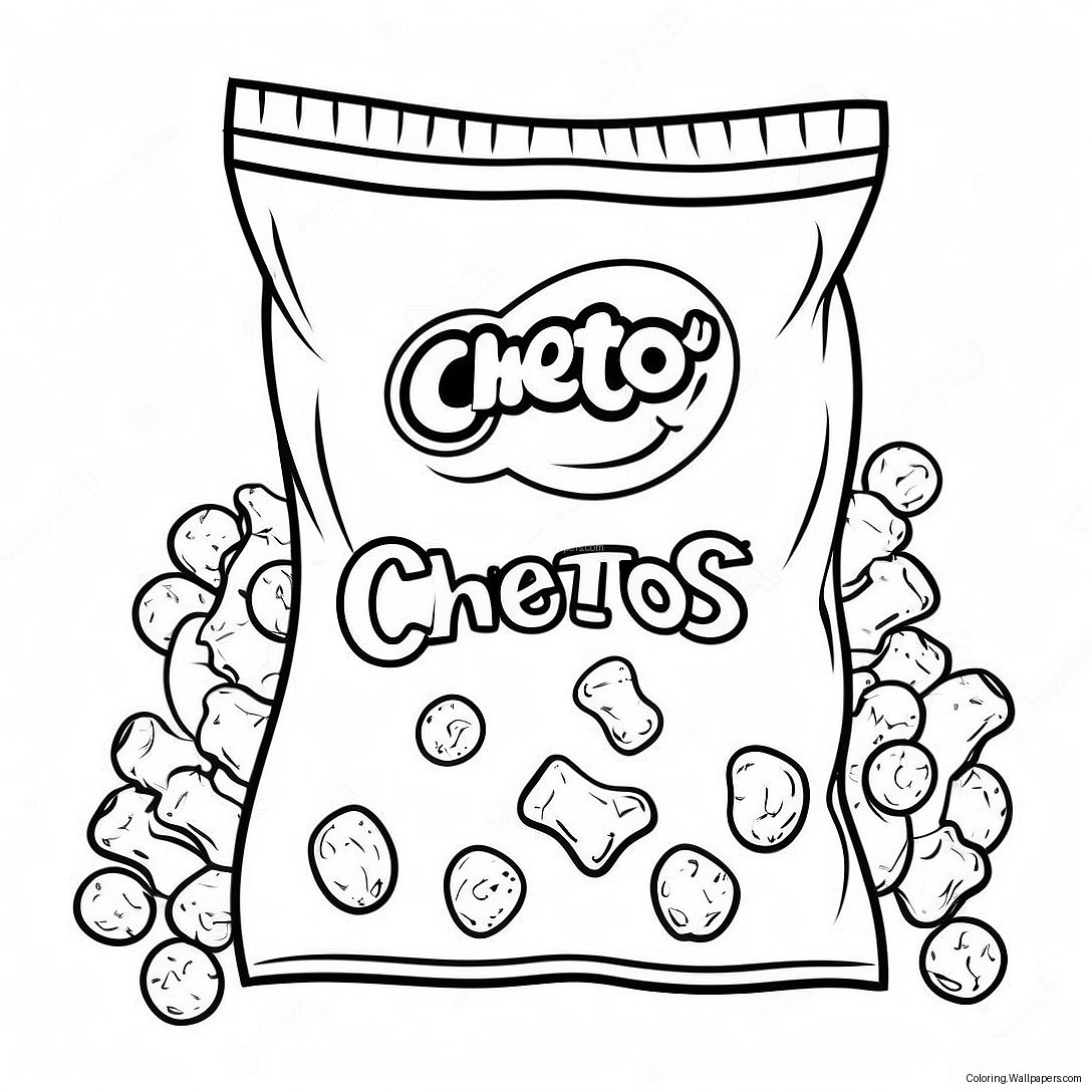 Hot Cheetos Bag Coloring Page 44780