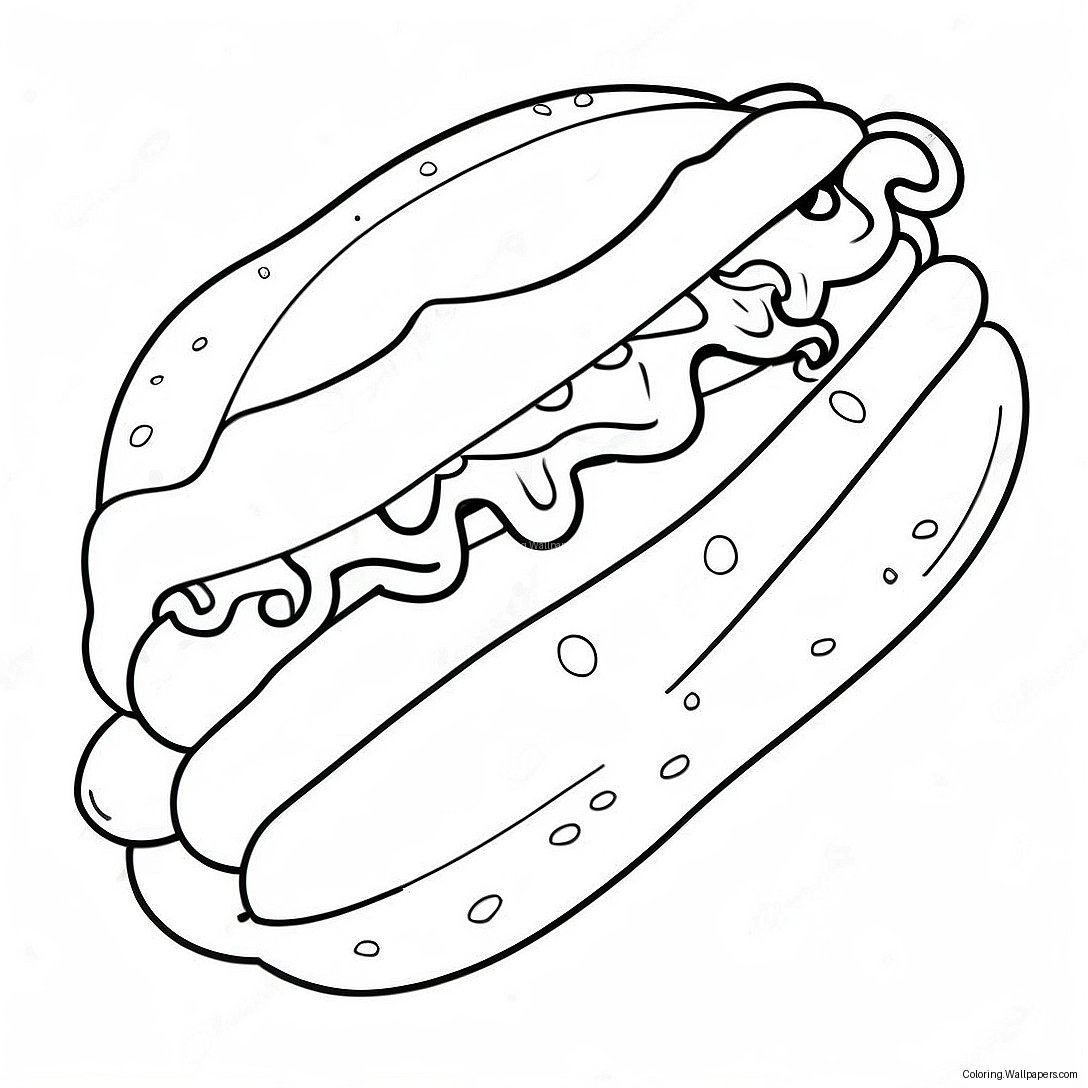 Página Para Colorear De Hot Dog 15603