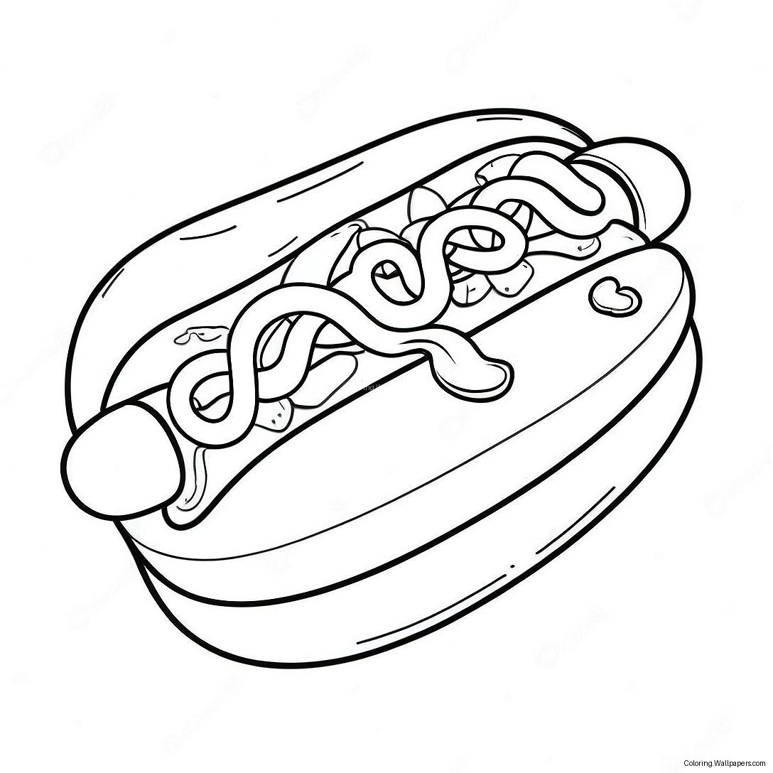 Page À Colorier Hot Dog 15604