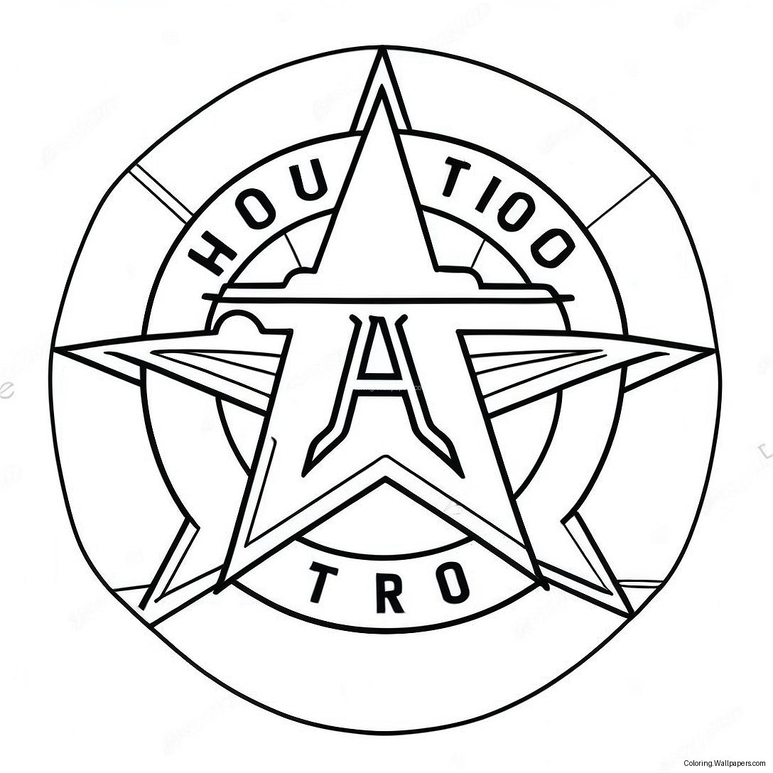 Pagina Da Colorare Logo Degli Houston Astros 55487