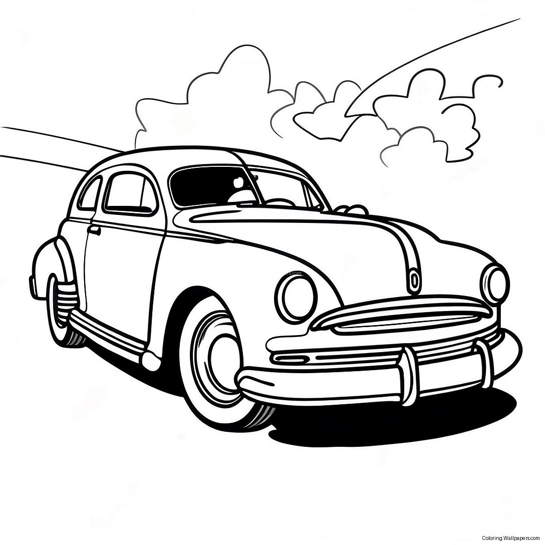 Hudson Hornet Classic Racing Car Coloring Page 53211