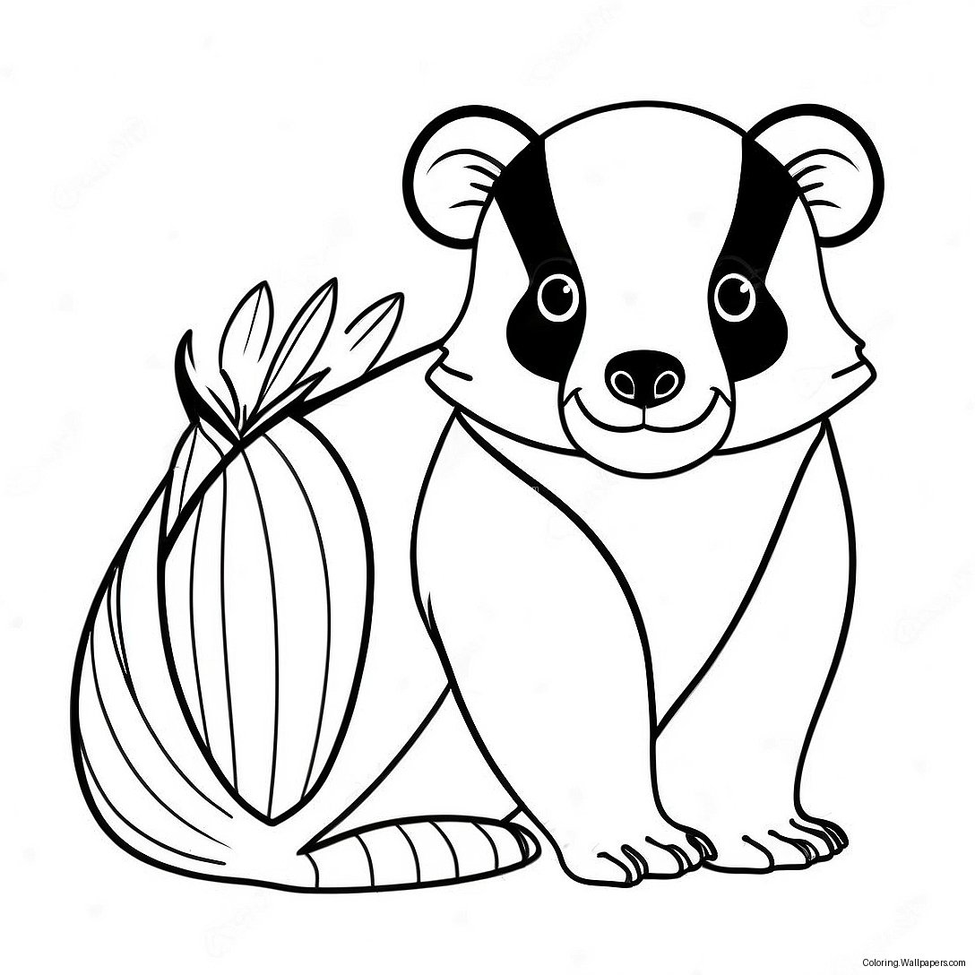 Kleurplaat Van De Hufflepuff-Badger 16072