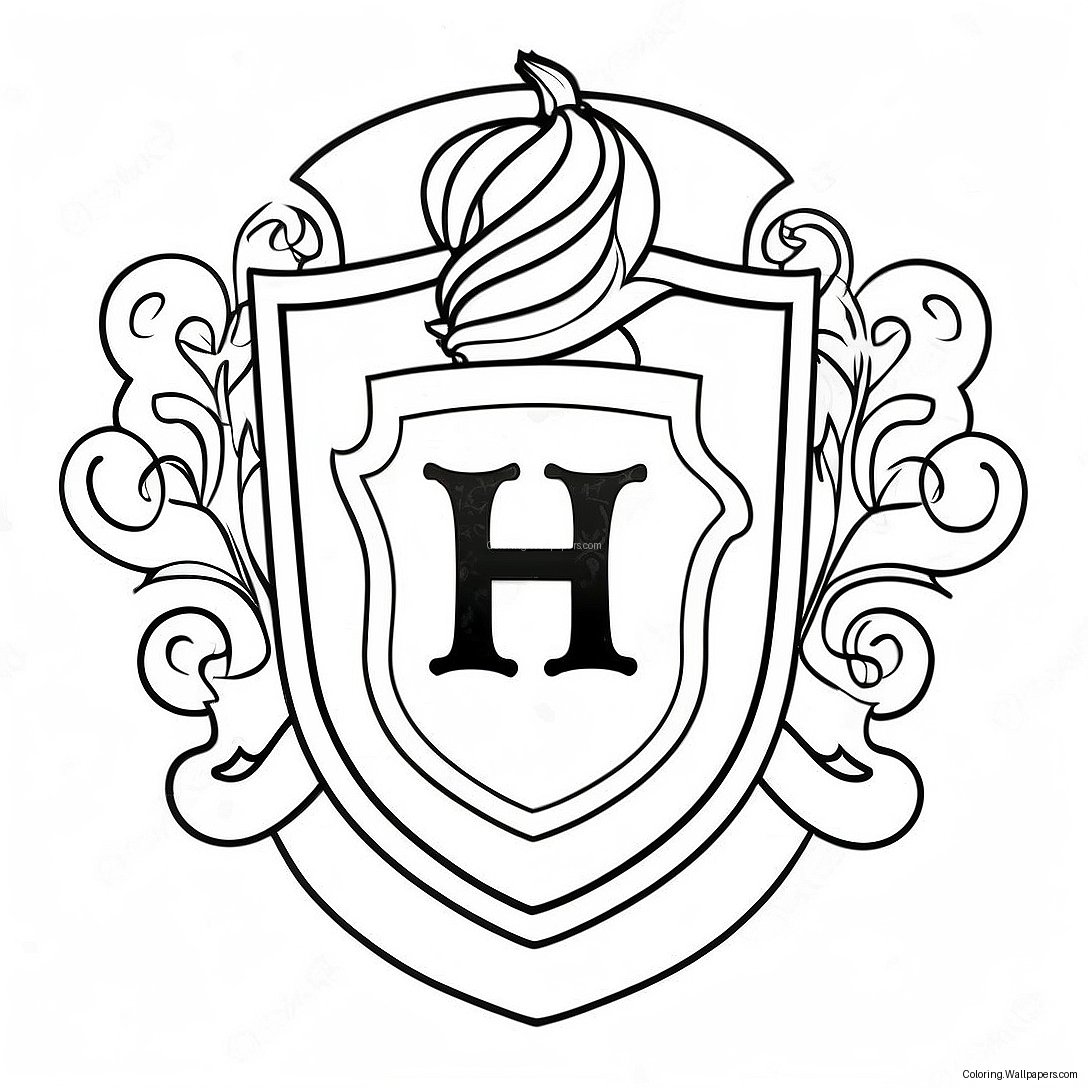 Hufflepuff Wappen Ausmalbild 16064