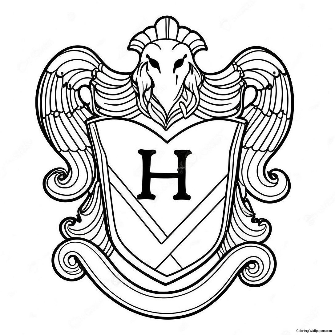 Hufflepuff Crest Coloring Page 39637