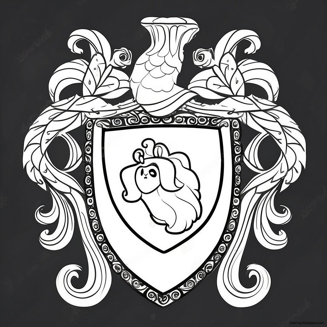 Hufflepuff Crest Coloring Page 39638