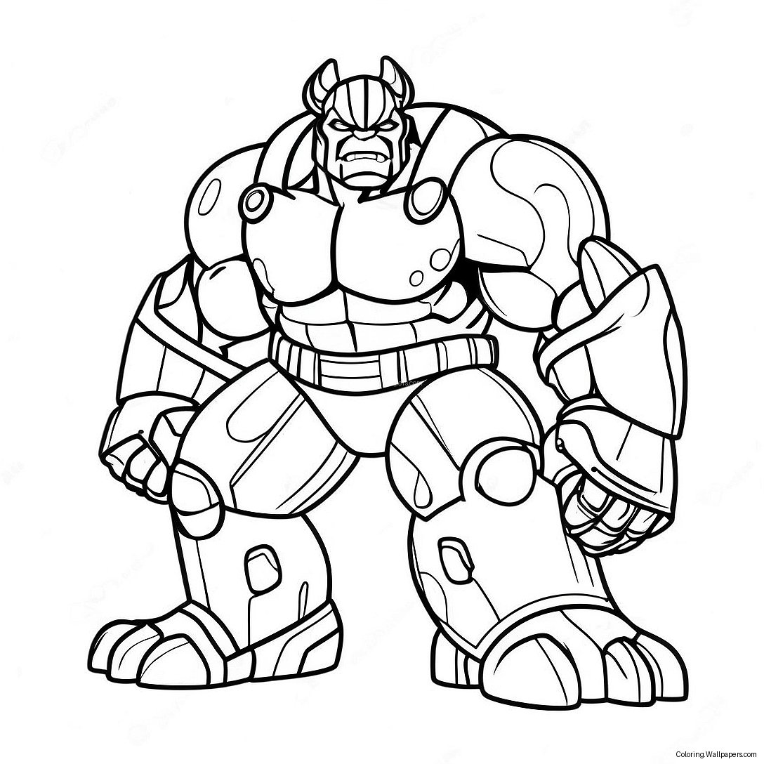 Hulk Buster I Aktion Malebog 7896