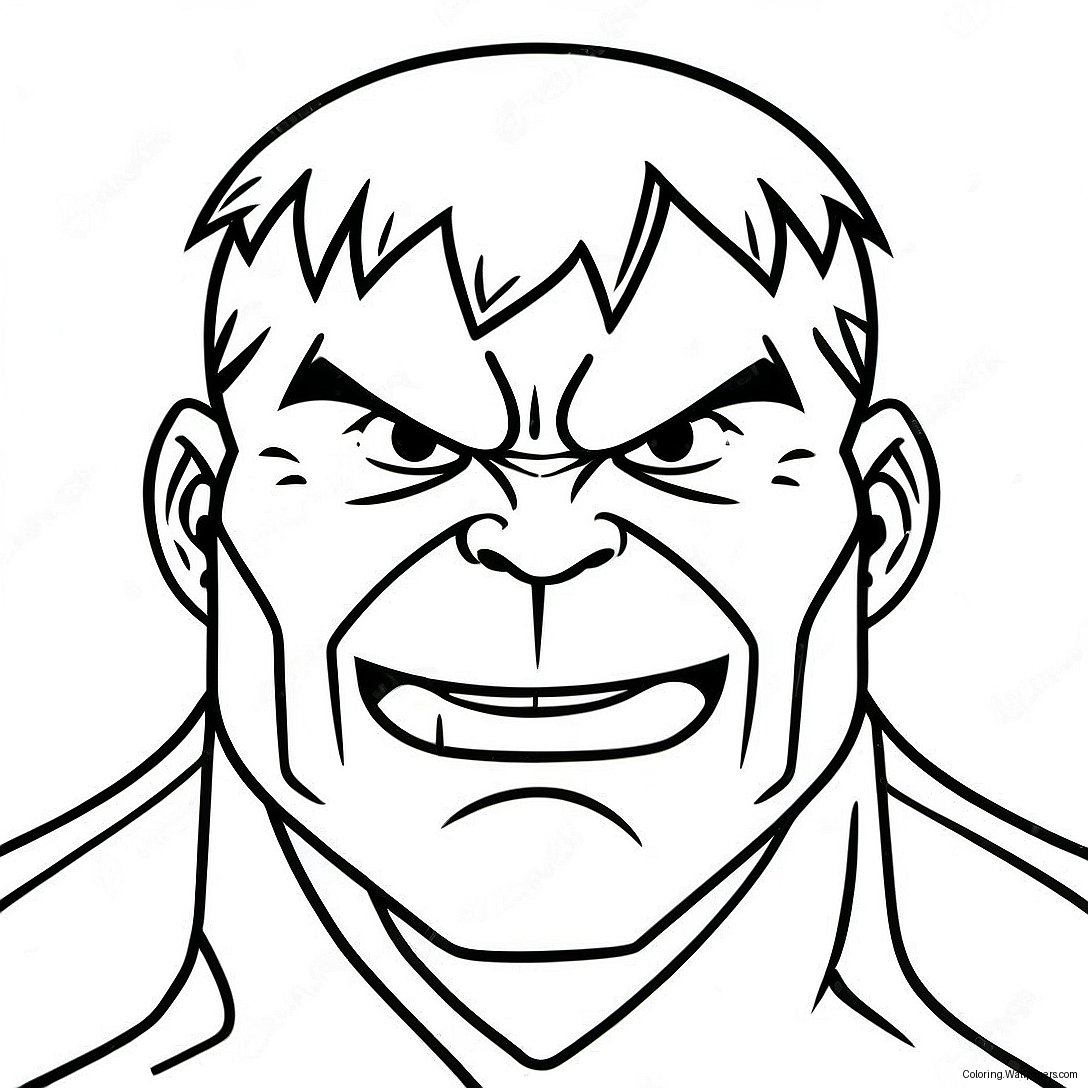 Hulk Face Coloring Page 33388