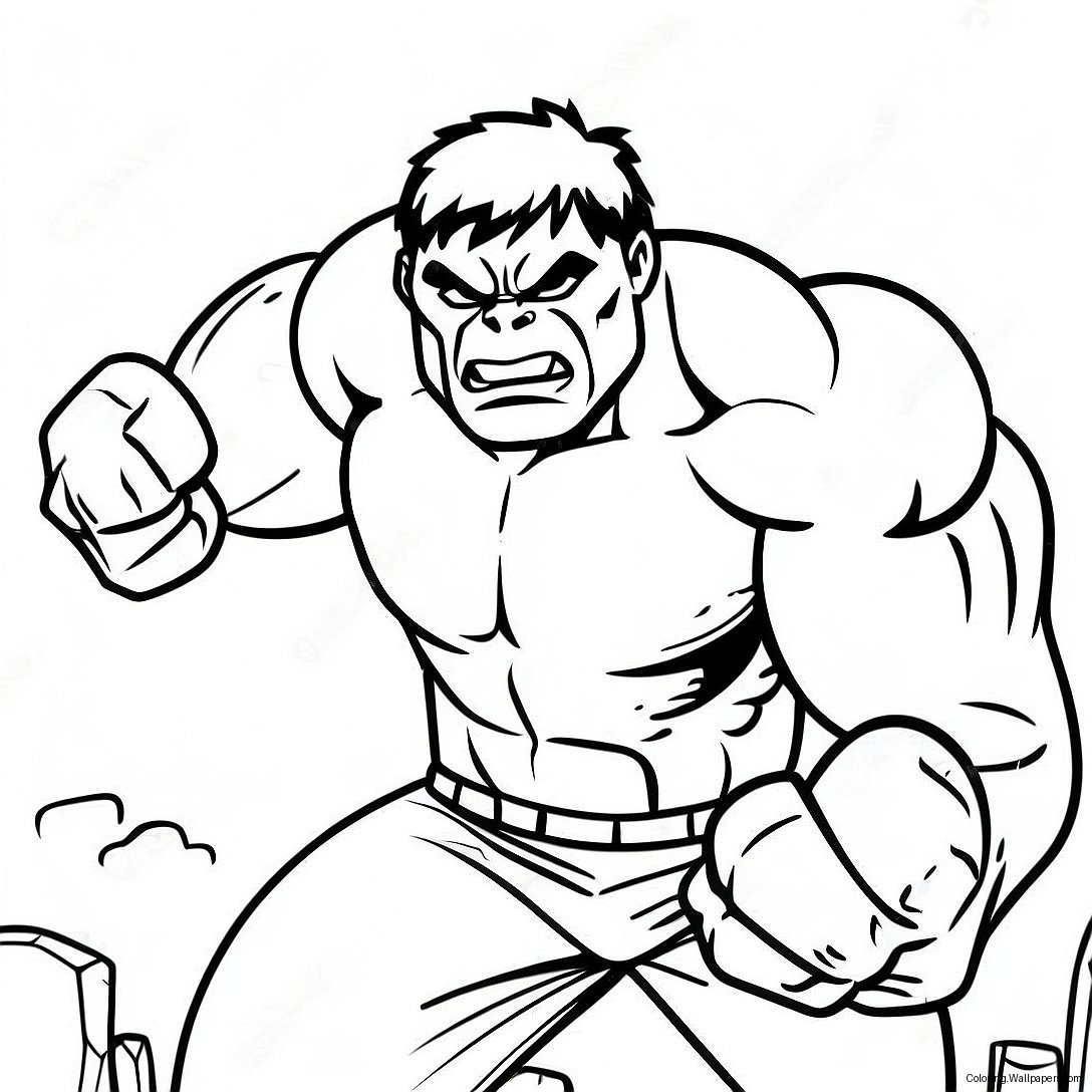 Hulk In Aktion Ausmalbild 52849