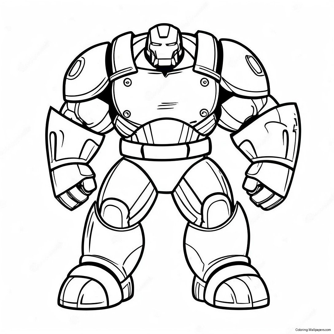 Hulkbuster In Battle Coloring Page 53428