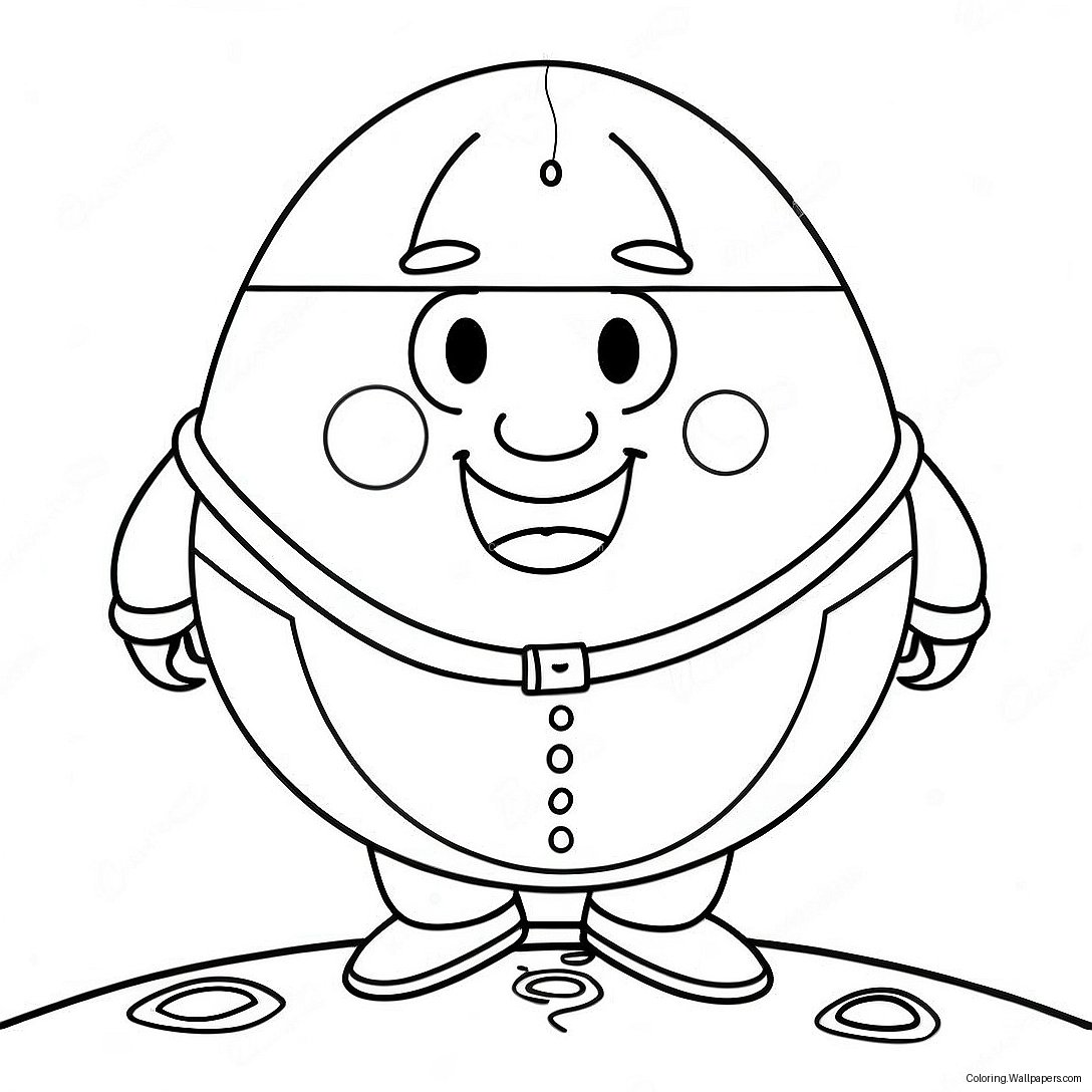 Mutlu Yüzlü Humpty Dumpty Boyama Sayfası 26412