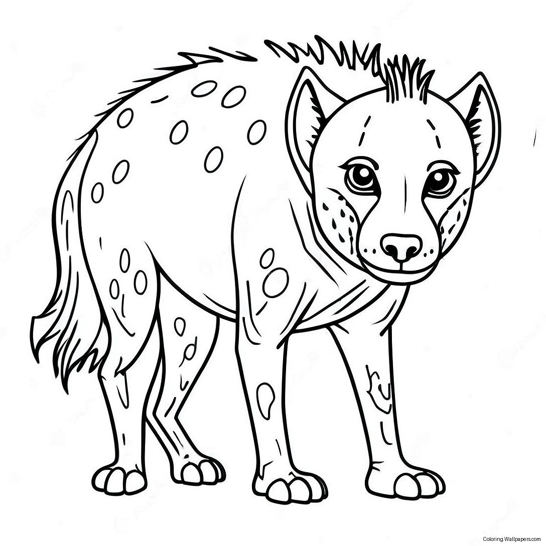 Hyena Coloring Page 27026