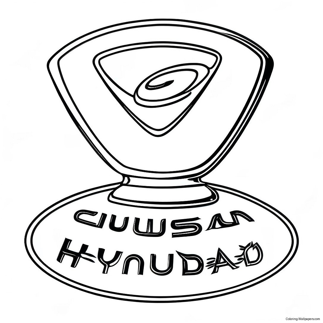 Pagini De Colorat Cu Logo-Ul Hyundai 51374