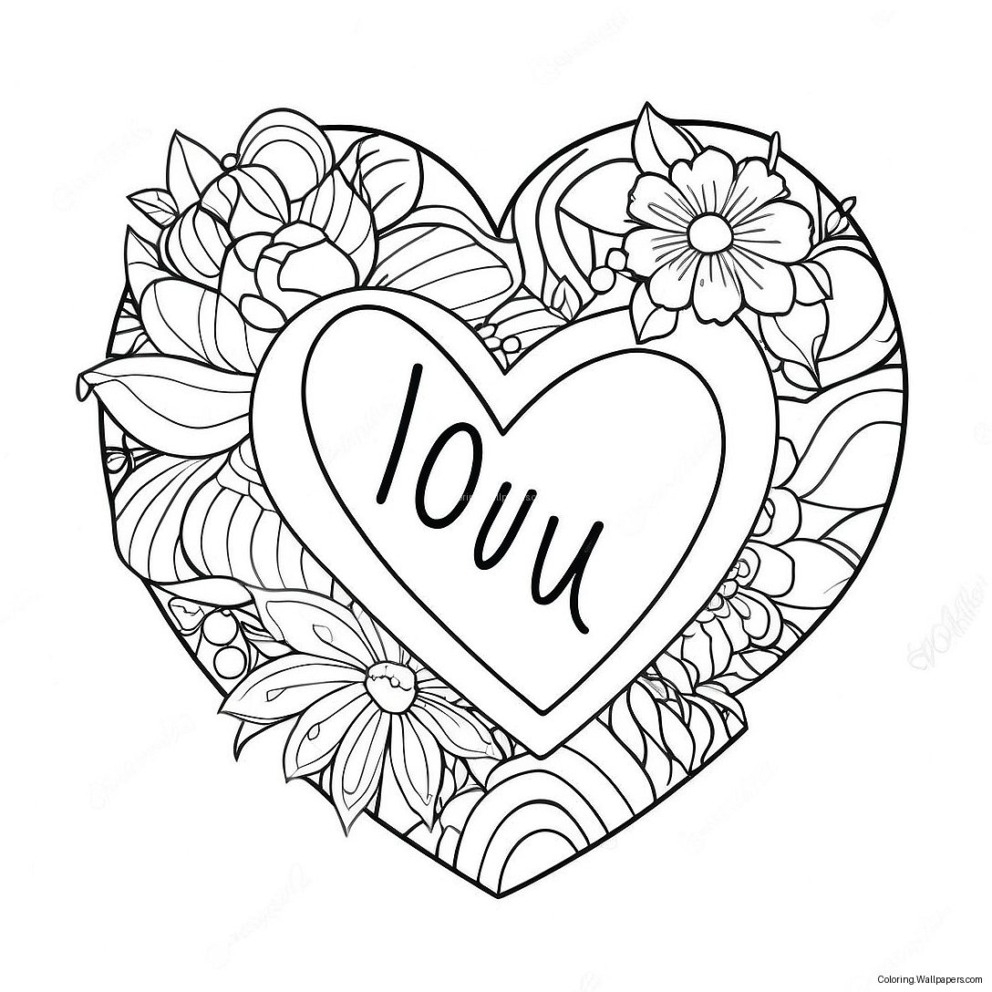 I Love You Mom Coloring Page 6750